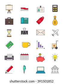 Set of 24 business vector icons