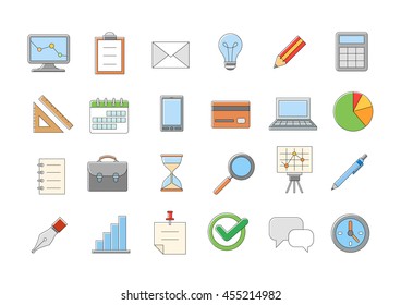 Set of 24 Business vector icons 
