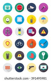 Set of 24 color round guard icons