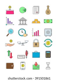 Set of 24 funance icons