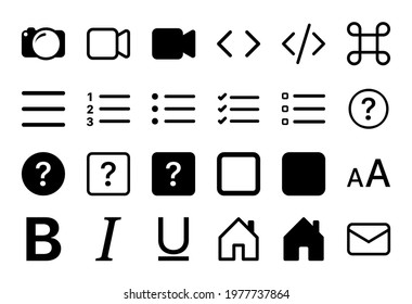 Set of 24 icons in linear style 5