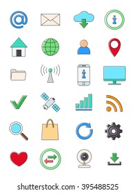 Set of 24 Internet icons