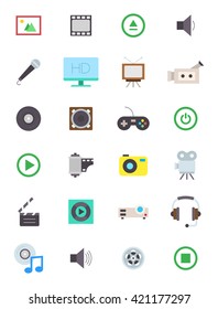 Set of 24 Multimedia vector icons 