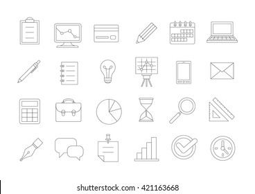 Set of 24 project vector icons