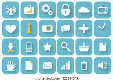 set of 24 retro icons for your design