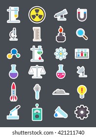 Set of 24 Science isolated vector icons 