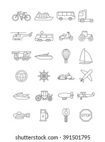 Set of 24 transport icons