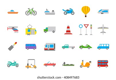 Set of 24 Transport vector icons 