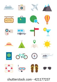 Set of 24 travel vector icons