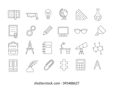 Set of 24 vector education icons