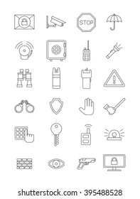 Set of 24 vector secutity icons