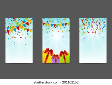 Set of 240 x 400 Birthday banners