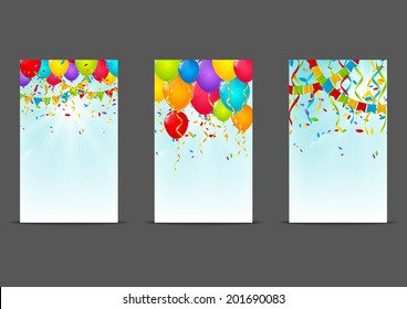 Set of 240 x 400 Birthday banners