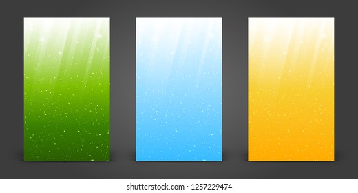 Set of 240 x 400 vertical sunny banners