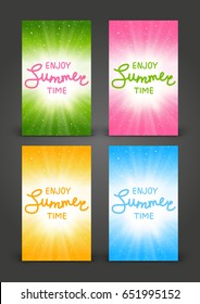 Set of 240 x 400 vertical banners with sunny sky