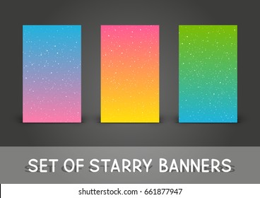 Set of 240 x 400 vertical banners with starry ornate