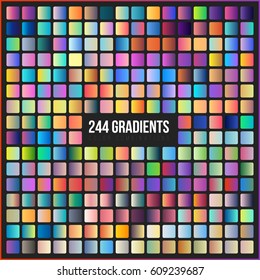 Set 244 gradients  Color combinations ideas  Color swatches  Vector gradient background 