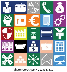 Set of 25 busineSet of 25 business high quality icons. Collection. Amazing desing. Vector Illustration.ss icons, high quality. Collection. Amazing desing. Vector Illustration.