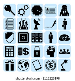 Set of 25 business high quality icons. Collection. Detailed design. Vector Illustration.