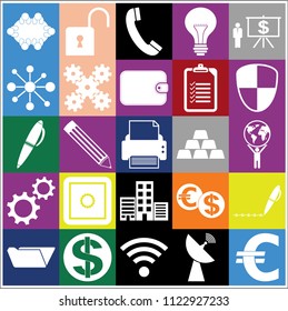 Set of 25 business high quality icons. Collection. Detailed design. Vector Illustration.