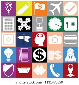 Set of 25 business high quality icons. Collection. Detailed design. Vector Illustration.