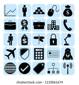 Set of 25 business high quality symbols. Collection. Amazing desing. Vector Illustration.