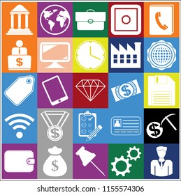 Set of 25 business high quality icons. Collection. Amazing desing. Vector Illustration.
