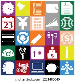 Set of 25 business high quality symbols. Collection. Amazing desing. Vector Illustration.