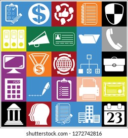 Set of 25 business high quality symbols. Collection. Amazing desing. Vector Illustration.