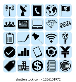 Set of 25 business high quality symbols. Collection. Amazing desing. Vector Illustration.