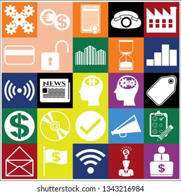 Set of 25 business high quality icons. Collection. Detailed design. Vector Illustration.