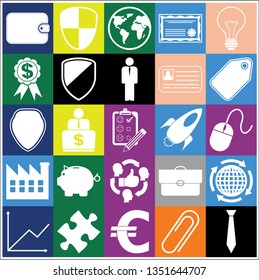 Set of 25 business high quality symbols. Collection. Amazing desing. Vector Illustration.