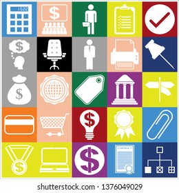 Set of 25 business high quality symbols. Collection. Detailed design. Vector Illustration.