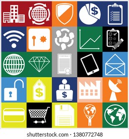 Set of 25 business high quality icons. Collection. Detailed design. Vector Illustration.