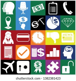 Set of 25 business high quality icons. Collection. Detailed design. Vector Illustration.