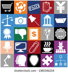 Set of 25 business high quality icons. Collection. Amazing desing. Vector Illustration.