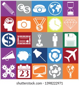 Set of 25 business high quality symbols. Collection. Amazing desing. Vector Illustration.