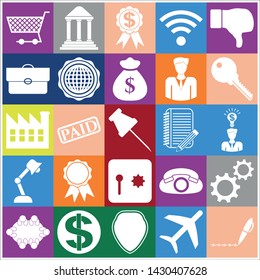 Set of 25 business high quality icons. Collection. Detailed design. Vector Illustration.
