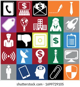 Set of 25 business high quality icons. Collection. Detailed design. Vector Illustration.
