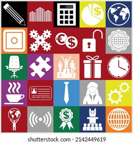Set of 25 Business high quality symbols or icons. Amazing desing. 