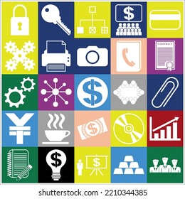 Set of 25 Business high quality symbols or icons. Amazing desing. 