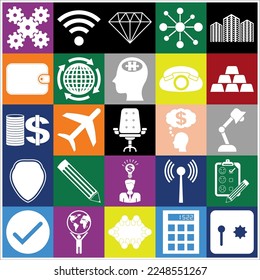 Conjunto de 25 iconos de alta calidad para empresas. Diseño conceptual. 