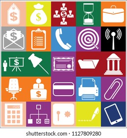 Set of 25 business icons. Collection. Amazing desing. Vector Illustration.