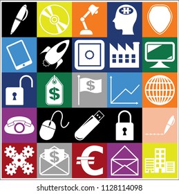 Set of 25 business icons. Collection. Amazing desing. Vector Illustration.