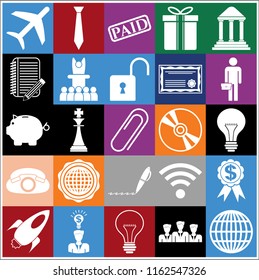 Set of 25 business icons. Collection. Amazing desing. Vector Illustration.
