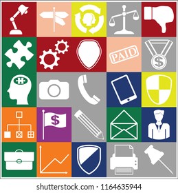 Set of 25 business icons. Collection. Detailed design. Vector Illustration.