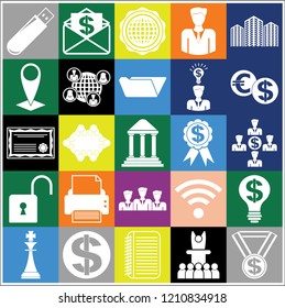 Set of 25 business icons. Collection. Amazing desing. Vector Illustration.
