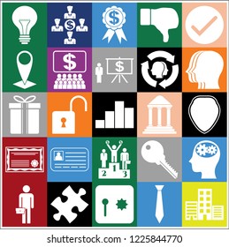 Set of 25 business icons. Collection. Detailed design. Vector Illustration.