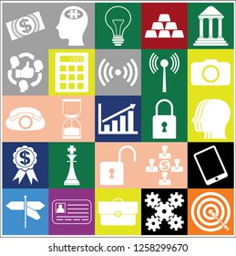 Set of 25 business icons. Collection. Amazing desing. Vector Illustration.