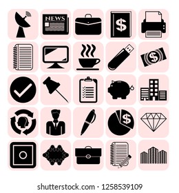Set of 25 business icons. Collection. Amazing desing. Vector Illustration.